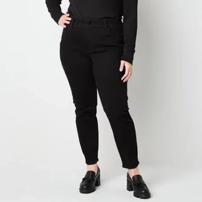Ana Womens Plus Skinny Fit Jean In Black