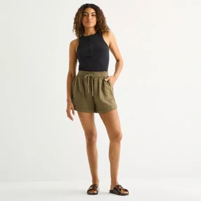 Ana Womens Pull-on Short In Green