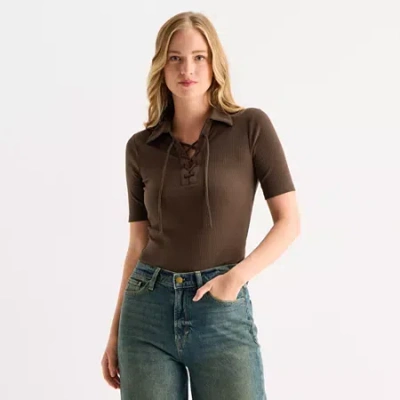 Ana Womens Short Sleeve T-shirt In Brown