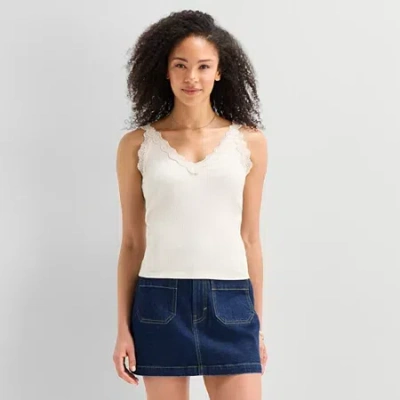 Ana Womens Sleeveless Tank Top In White