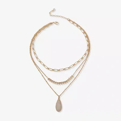 Ana Womens Strand Necklace In Pink