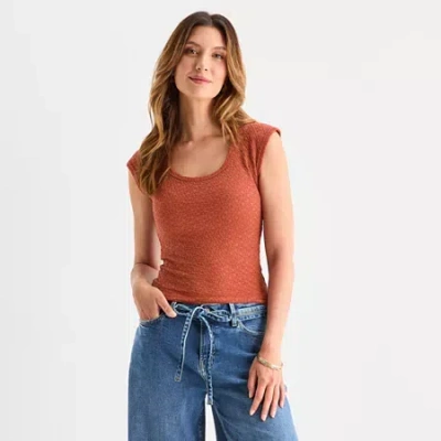 Ana Womens U Neck Sleeveless T-shirt In Red