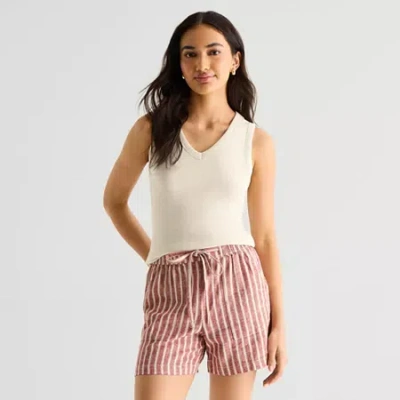 Ana Womens V Neck Sleeveless Tank Top In Multi