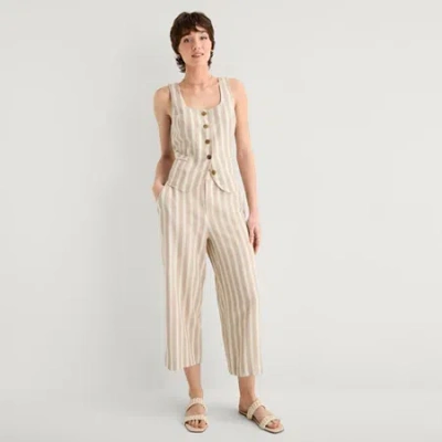 Ana Womens Wide Leg High Rise Cropped Pant In Neutral