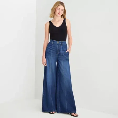 Ana Womens Wide Leg Jean In Blue