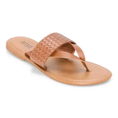 Ana Womens Woven Band Slide Sandals In Brown