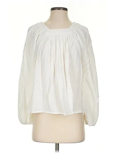 Pre-owned Anaak 3/4 Sleeve Blouse In Ivory