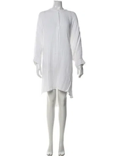Pre-owned Anaak Crew Neck Mini Dress In White