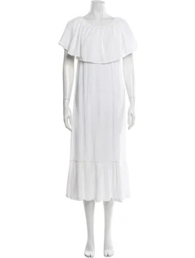 Pre-owned Anaak Off-the-shoulder Midi Length Dress W/ Tags In White
