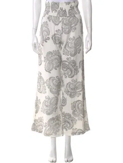 Pre-owned Anaak Paisley Print Wide Leg Pants In Multi