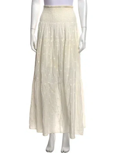 Pre-owned Anaak Polka Dot Print Long Skirt In Neutrals