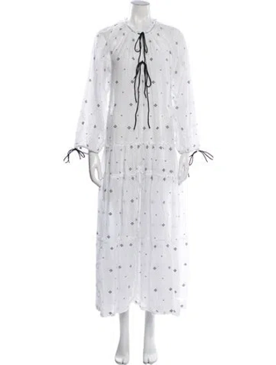 Pre-owned Anaak Printed Long Dress In Neutrals