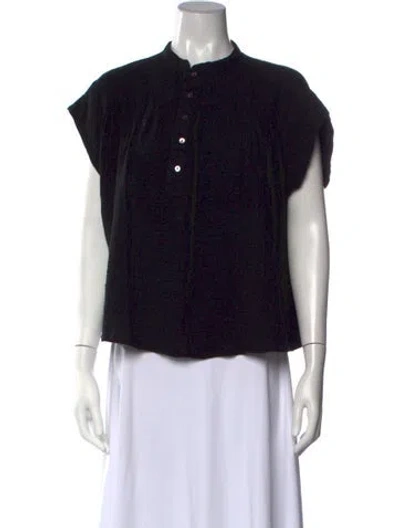 Pre-owned Anaak Short Sleeve Top In Black