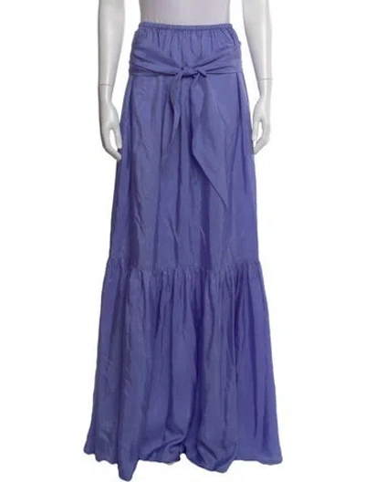 Pre-owned Anaak Silk Long Skirt In Purple