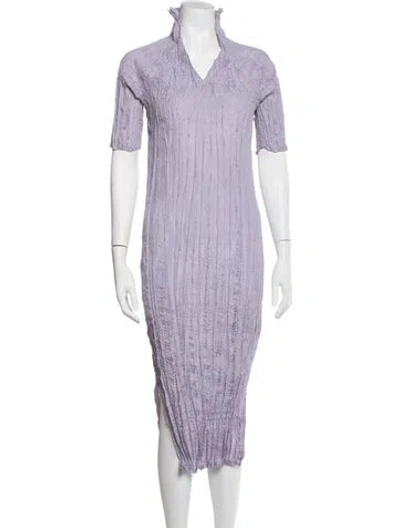 Pre-owned Anaak Silk Midi Length Dress In Purple