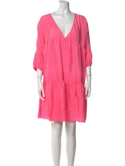 Pre-owned Anaak Silk Mini Dress In Pink