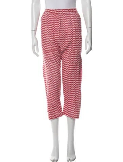 Pre-owned Anaak Silk Striped Lounge Set In Pink