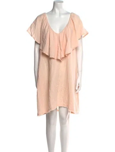 Pre-owned Anaak V-neck Mini Dress In Pink