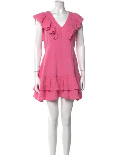 Pre-owned Anaak V-neck Mini Dress In Pink