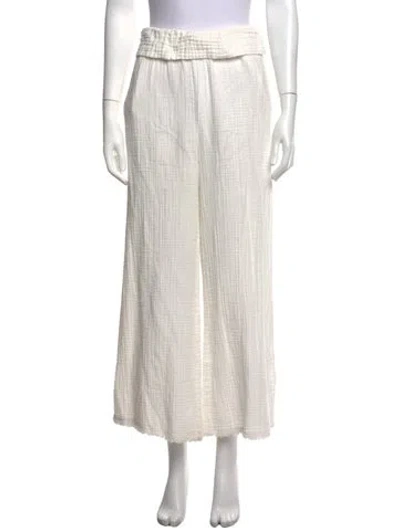 Pre-owned Anaak Wide Leg Pants In White