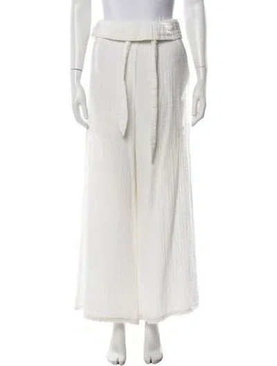 Pre-owned Anaak Wide Leg Pants In White