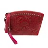 Anabaglish Women's Belle Flour Wristlet Pouch Bag In Red In Red