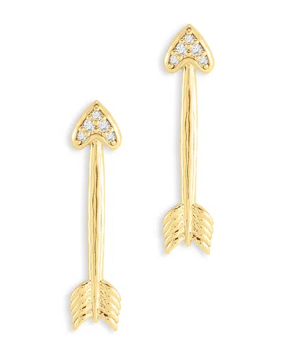 Anabel Aram Arrow Stud Earrings In Gold