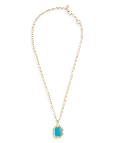 Anabel Aram Bamboo Turquoise Colored Stone Necklace, 18- 20 In Blue/gold