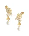 Anabel Aram Bloom Cultured Freshwater Pearl Drop Earrings In 18k Gold Plated - Exclusive In Gold