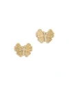 Anabel Aram Women's Butterfly 18k-gold-plated & Cubic Zirconia Stud Earrings In Gold