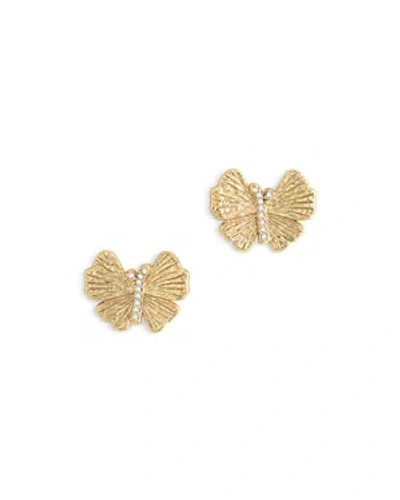 Anabel Aram Women's Butterfly 18k-gold-plated & Cubic Zirconia Stud Earrings