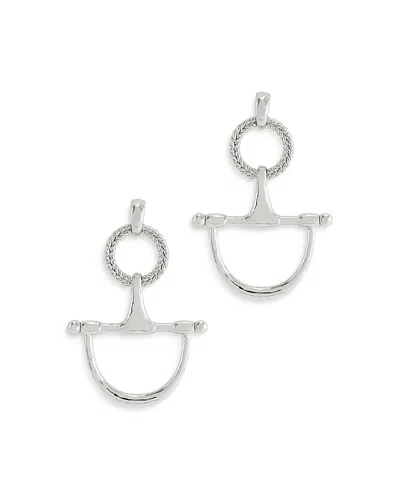 Anabel Aram Cheval Bit Drop Earrings In Silver