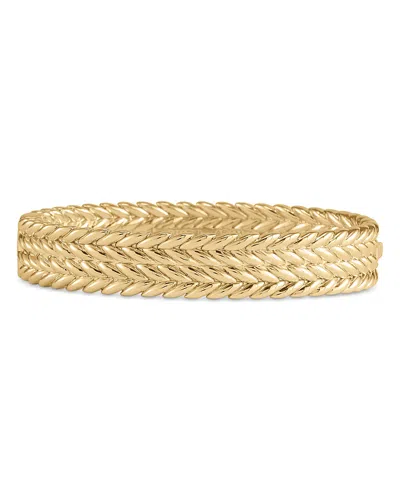 Anabel Aram Cheval Braided Wide Bangle Bracelet In Gold