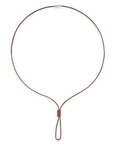 Anabel Aram Cheval Leather Necklace, 30 In Brown