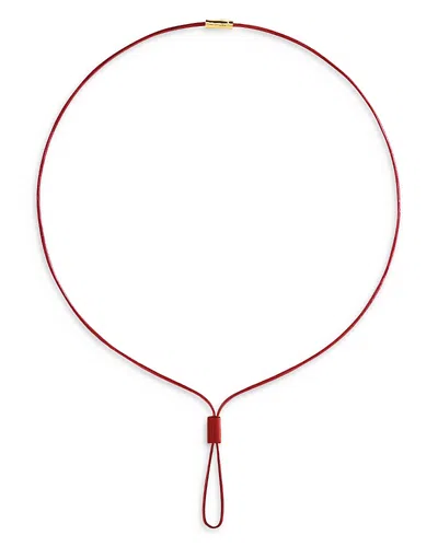 Anabel Aram Cheval Leather Necklace, 30 In Red