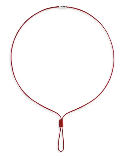 Anabel Aram Cheval Leather Necklace, 30 In Red