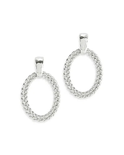 Anabel Aram Cheval Ring Drop Earrings In Silver
