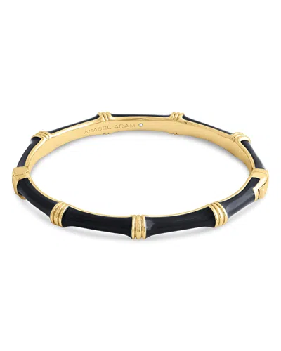 Anabel Aram Enamel Bamboo Shaped Hinge Bangle Bracelet In Multi