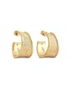 Anabel Aram Enchanted Forest Bark Hoop Earrings In 18k Gold Plated In Gold