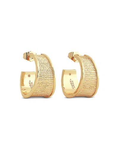 Anabel Aram Enchanted Forest Bark Hoop Earrings In 18k Gold Plated