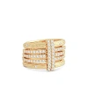 Anabel Aram Enchanted Forest Multi Stack Ring In 18k Gold Plated In Gold