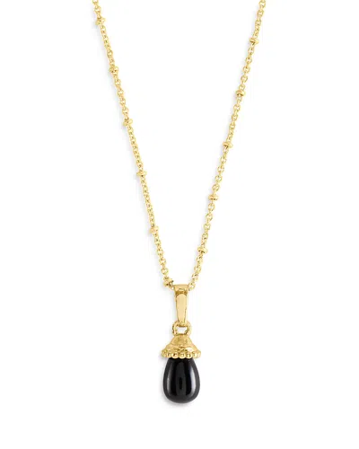 Anabel Aram Forza Black Onyx Charm In Gold