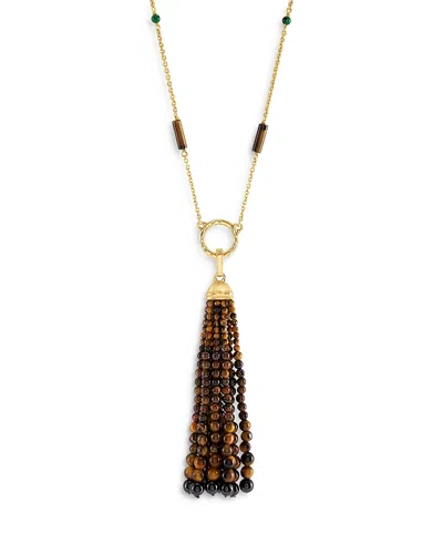 Anabel Aram Forza Tassel Pendant In Gold
