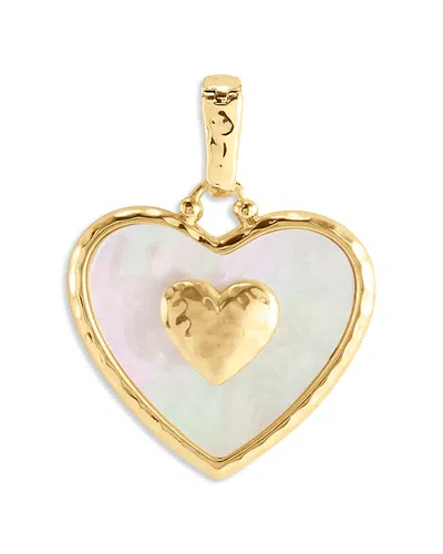 Anabel Aram Heart Charm Pendant In Gray