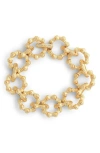 Anabel Aram Jewelry Bamboo Texture Chain Bracelet In Gold