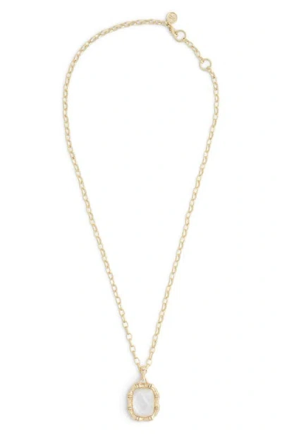 Anabel Aram Jewelry Bamboo Texture Pendant Necklace In Gold