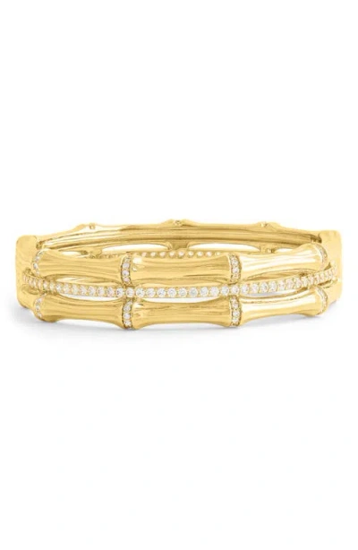 Anabel Aram Jewelry Bamboo Texture Stack Bangle In Gold
