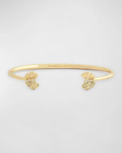 Anabel Aram Jewelry Cubic Zirconia Butterfly Bangle Bracelet In Gold