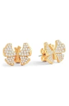 Anabel Aram Jewelry Butterfly Pavé Stud Earrings In Gold