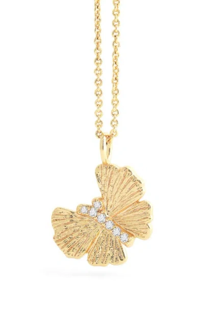 Anabel Aram Jewelry Butterfly Pendant Necklace In Gold